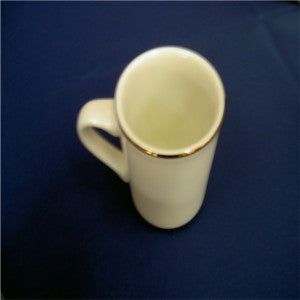 Coffee Mug - Ivory w/Gold Band