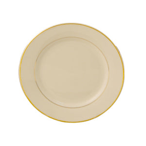 7 Salad Plate - Ivory w/Gold Band