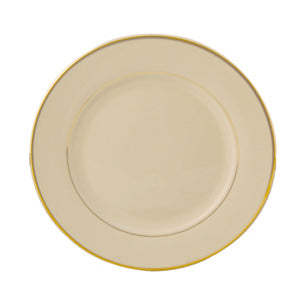 11 Dinner Plate - Ivory w/Gold Band