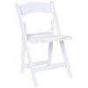 White Resin Padded Folding Chair